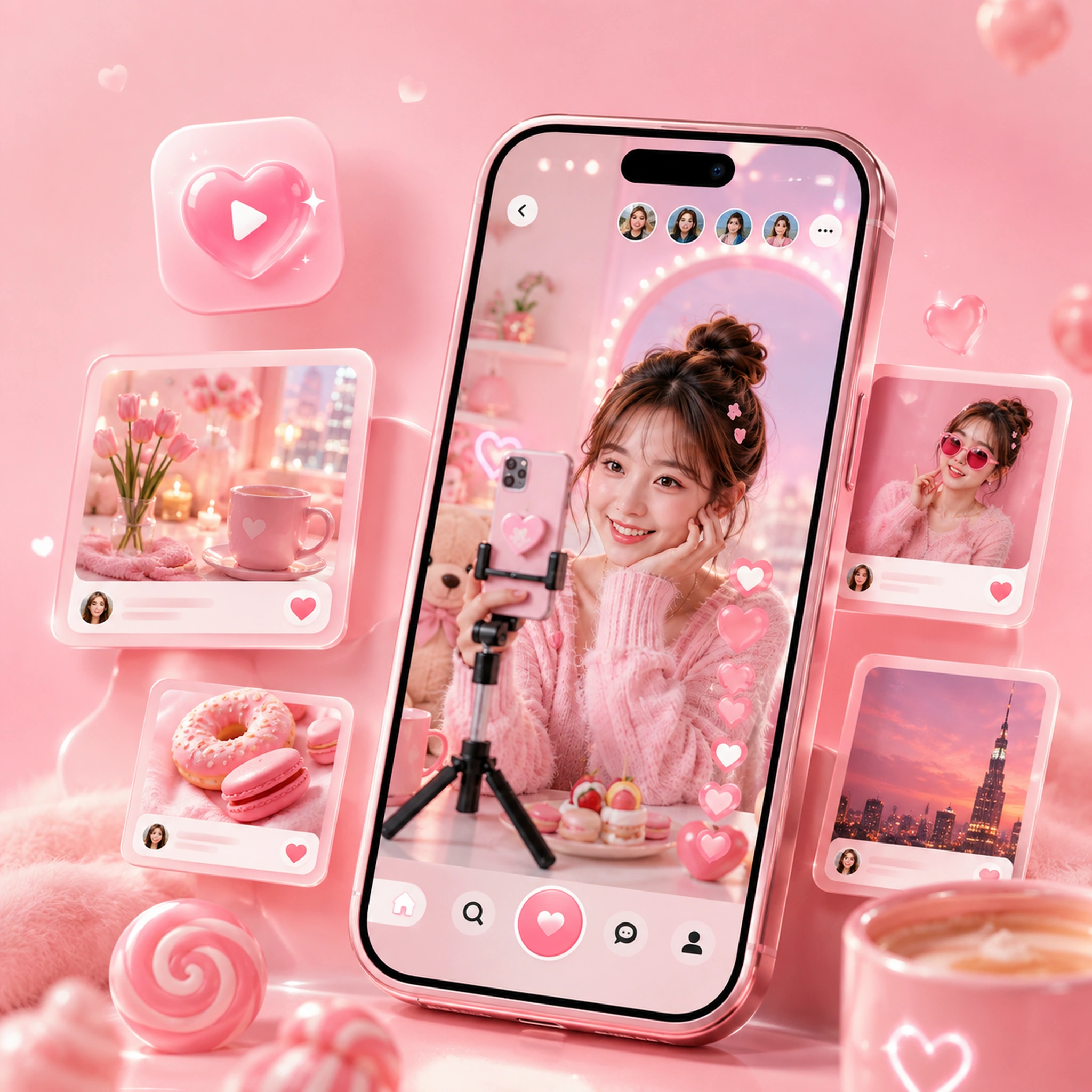 糖心vlog APP 多频道内容界面展示