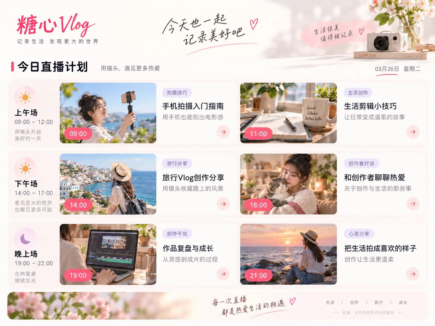 糖心vlog社区制作课堂今日排期